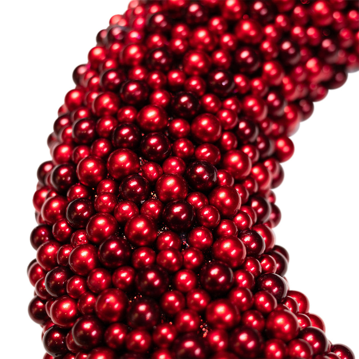 Glitter Red Berry Christmas Wreath with Two Tone Berries 20 Inch Unlit