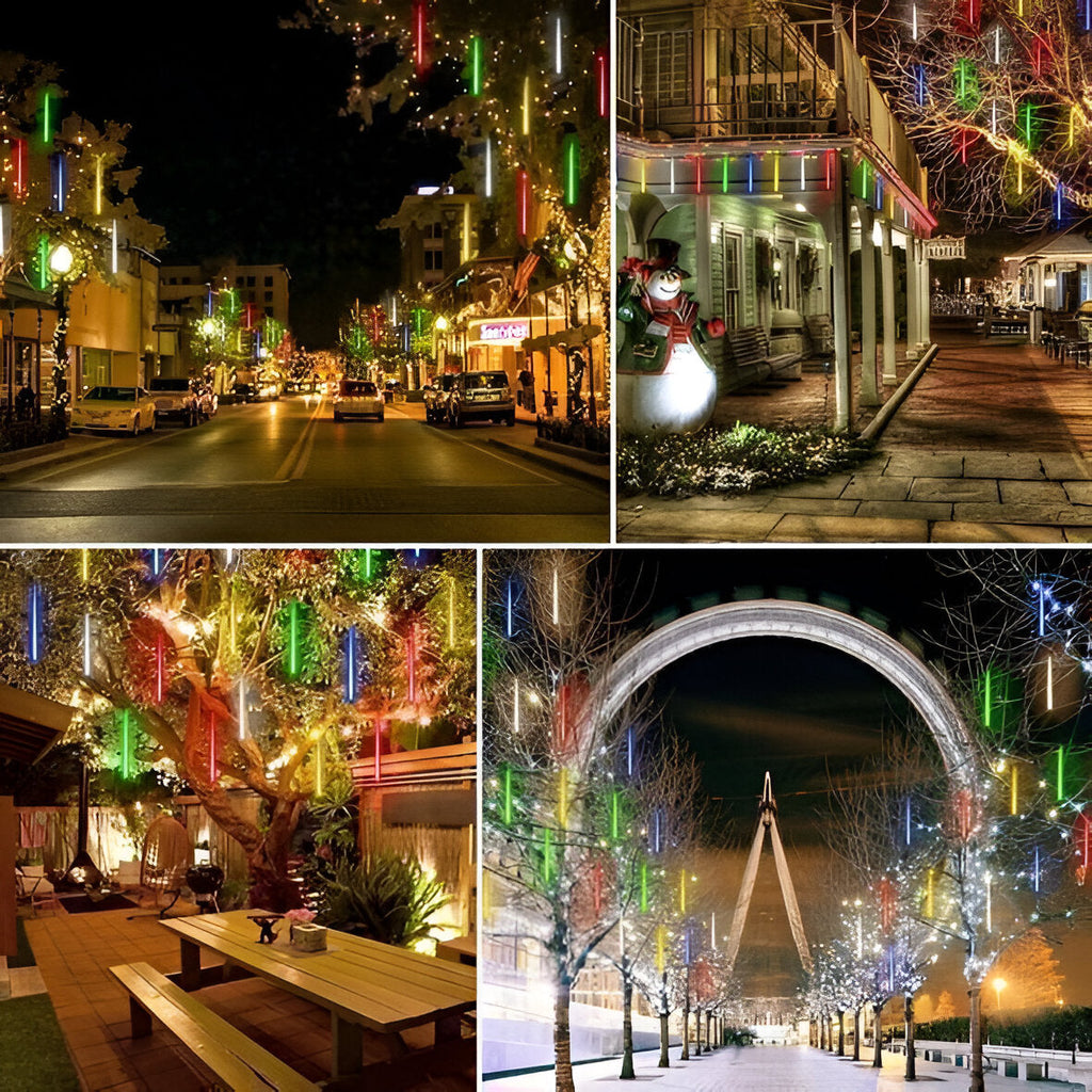 LED Cascade Garland Lights with Sequential Pattern, 8 Strands 30cm All Vera Mart