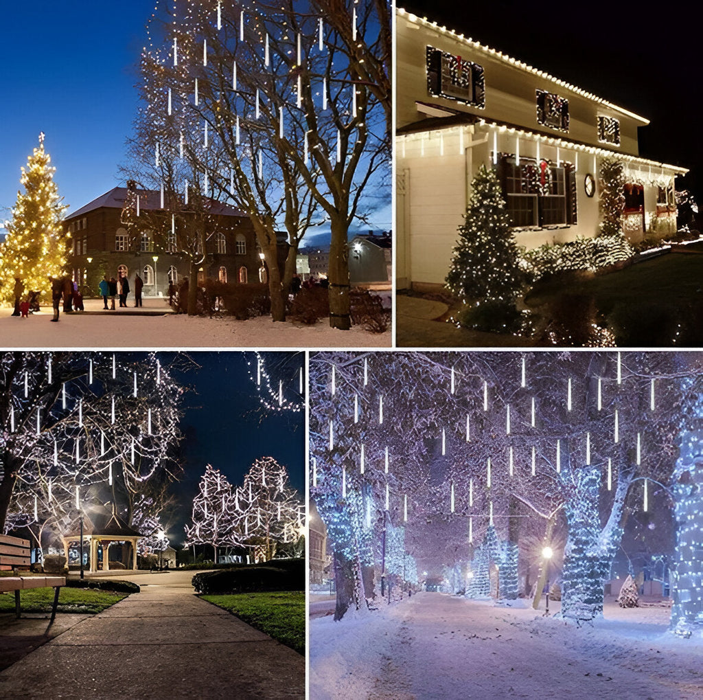 LED Cascade Garland Lights with Sequential Pattern, 8 Strands 30cm All Vera Mart