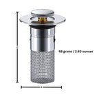 Sink Drain Stopper with Stainless Steel Mesh and Silicone Seal, Odor Blocking All Vera Mart