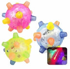 Interactive Dog Toy with Bouncing Motion and LED Lights, USB Rechargeable All Vera Mart