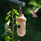 Hummingbird Nesting House with Wood Grain Finish and Hanging Hook All Vera Mart
