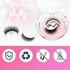 Reusable Synthetic Eyelashes with Pre-Applied Adhesive Band and Replacement Strips All Vera Mart