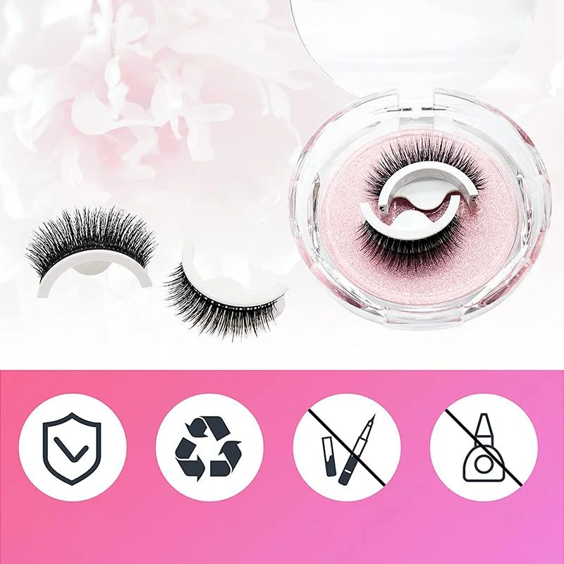 Reusable Synthetic Eyelashes with Pre-Applied Adhesive Band and Replacement Strips All Vera Mart