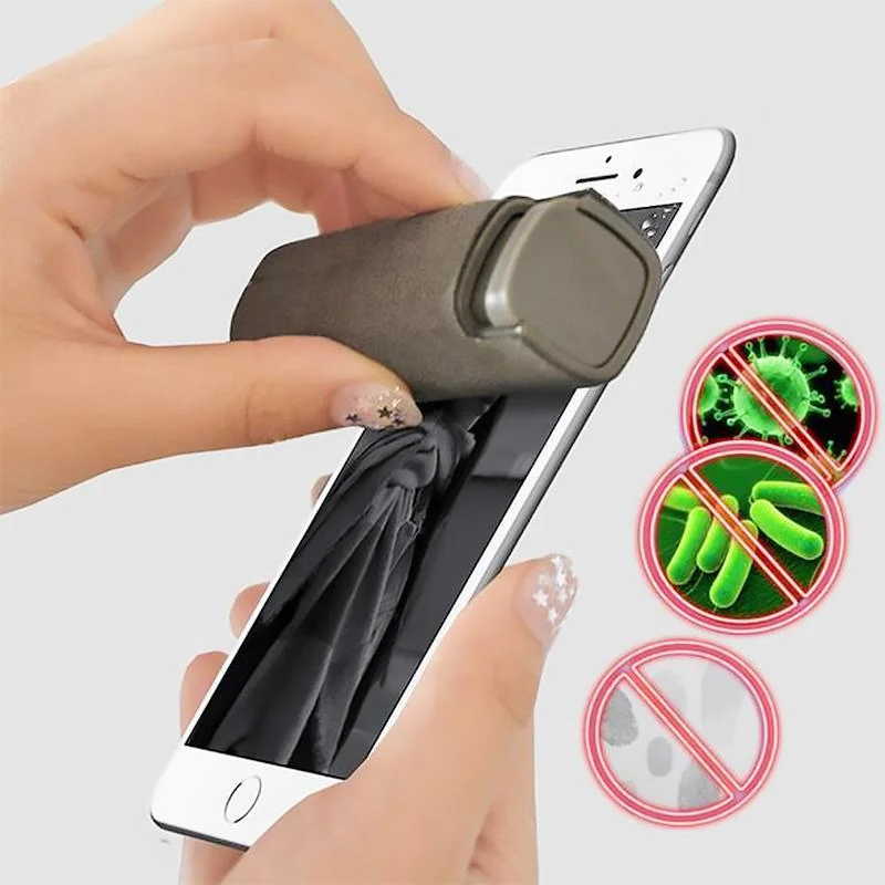 Portable Screen Cleaner with Built-in Microfiber Cloth and Spray Solution All Vera Mart