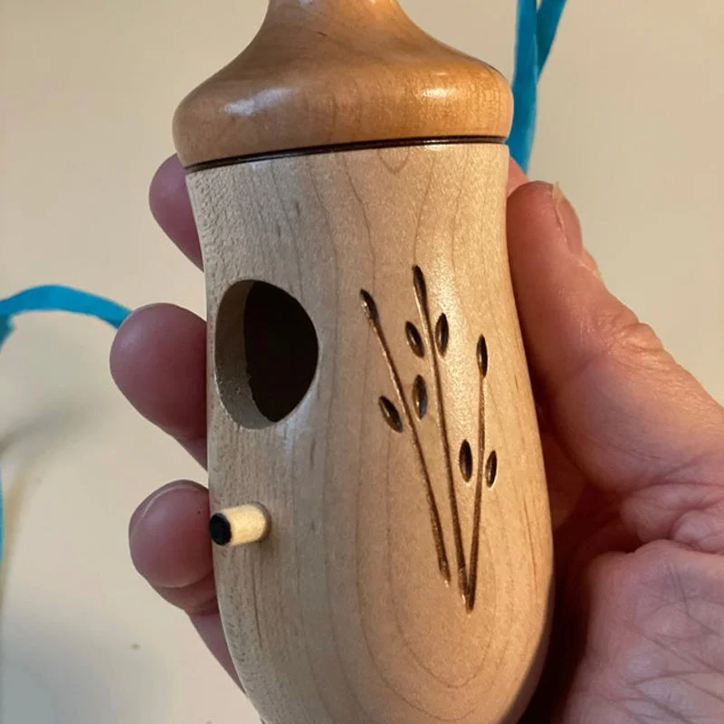 Hummingbird Nesting House with Wood Grain Finish and Hanging Hook All Vera Mart