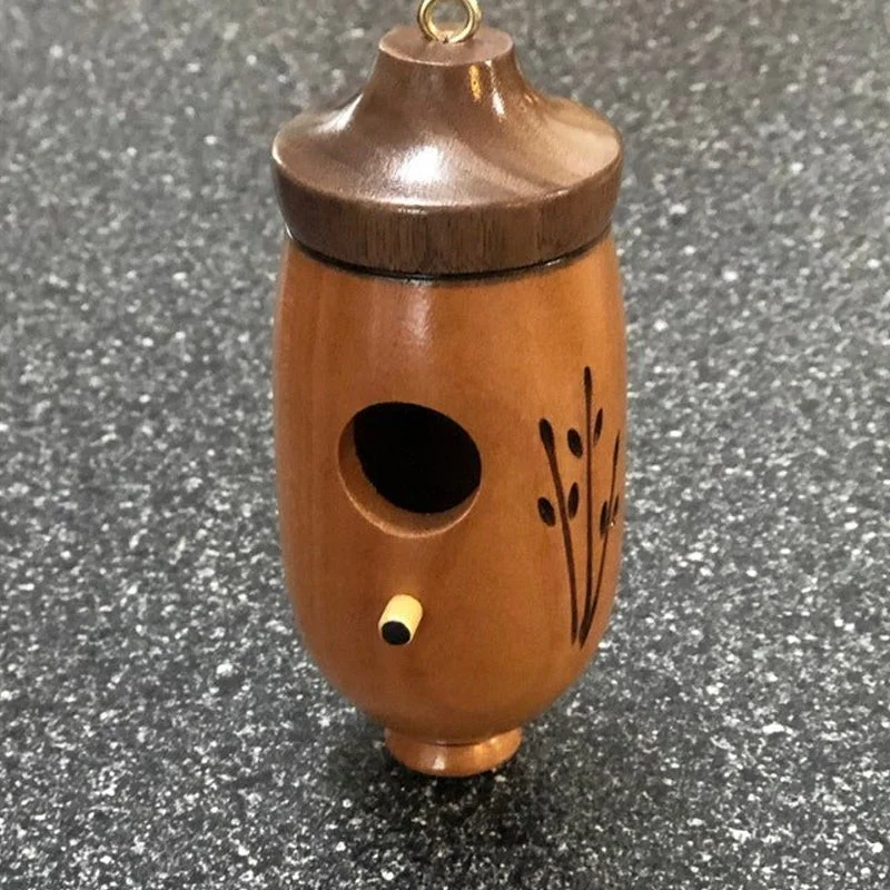 Hummingbird Nesting House with Wood Grain Finish and Hanging Hook All Vera Mart