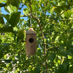 Hummingbird Nesting House with Wood Grain Finish and Hanging Hook All Vera Mart