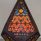 Projection Night Light with Wooden Frame and Colorful Wall Patterns All Vera Mart