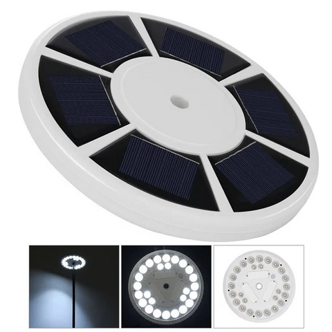 LED Flagpole Top Light with Solar Panel and Automatic Dusk Sensor All Vera Mart