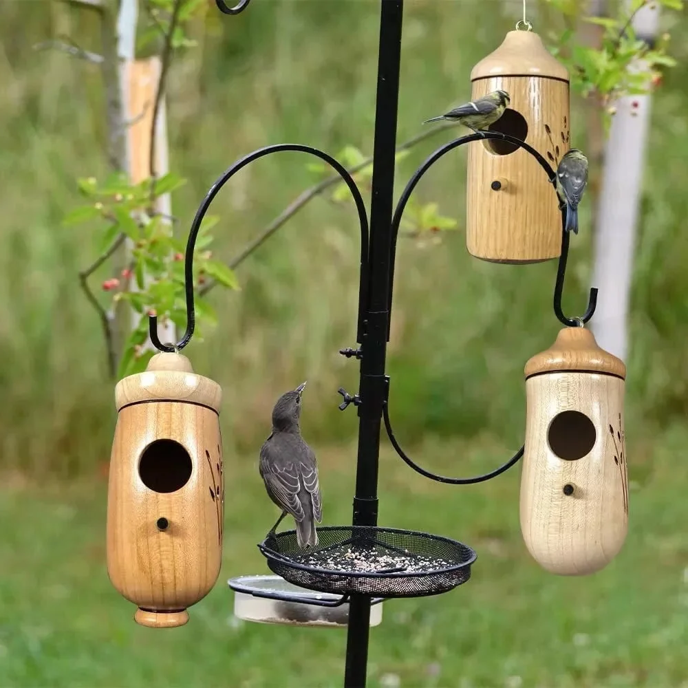 Hummingbird Nesting House with Wood Grain Finish and Hanging Hook All Vera Mart