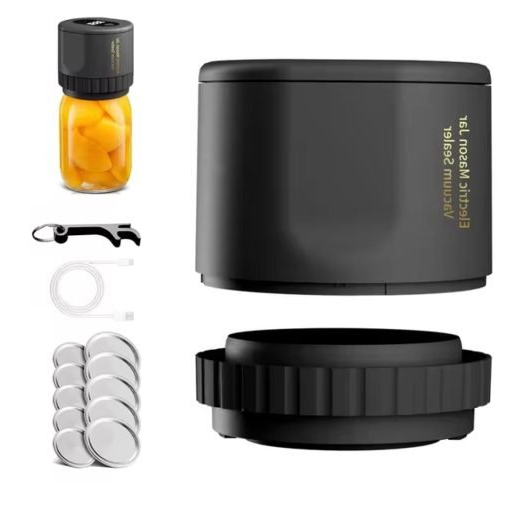 Mason Jar Vacuum Sealer with Rechargeable Motor and One-Button Operation All Vera Mart