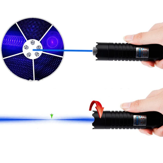 Blue Laser Torch with Adjustable Beam Focus and 16,404 Foot Range All Vera Mart