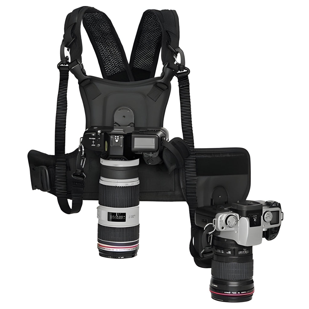 Chest Harness for Two Cameras with Aluminum Mounts and Safety Tethers All Vera Mart