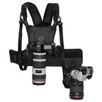 Chest Harness for Two Cameras with Aluminum Mounts and Safety Tethers All Vera Mart