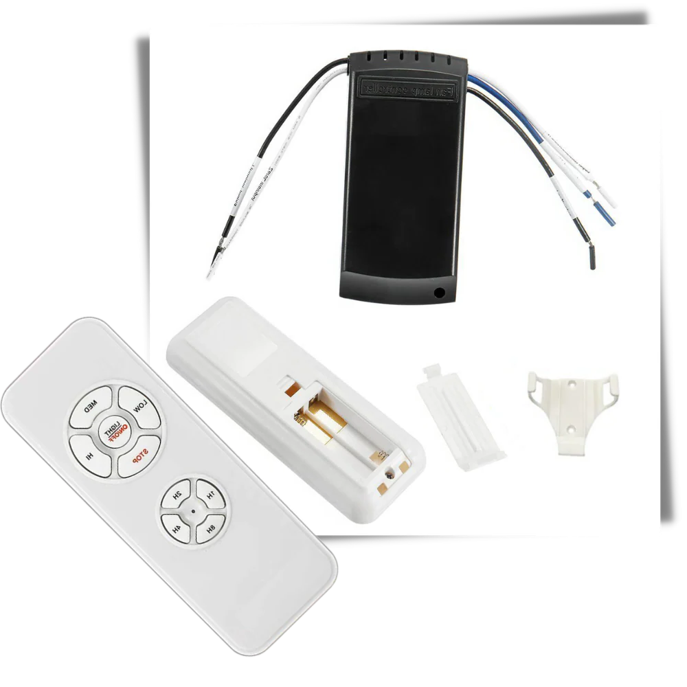 Ceiling Fan and Light Remote Control with 65 Foot Range and Dual Speed Settings All Vera Mart