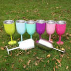 Double Wall Stainless Steel Wine Cup with Leak Resistant Lid and Condensation Blocking All Vera Mart