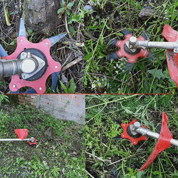 Steel Trimmer Head with Six Manganese Blades and 9.06 Inch Cutting Diameter All Vera Mart