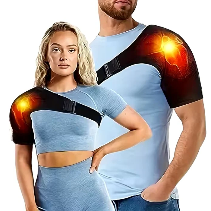 Heated Shoulder Wrap with Three Temperature Settings and Neoprene Material All Vera Mart