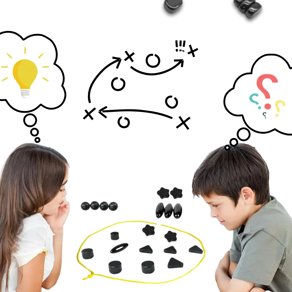 Magnetic Strategy Game with Adjustable Rope Boundary and Portable Storage Bag, Ages 6+ All Vera Mart