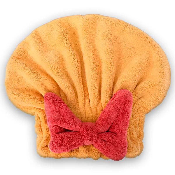 Microfiber Hair Towel Wrap with Elastic Cap Design and Quick Moisture Absorption All Vera Mart