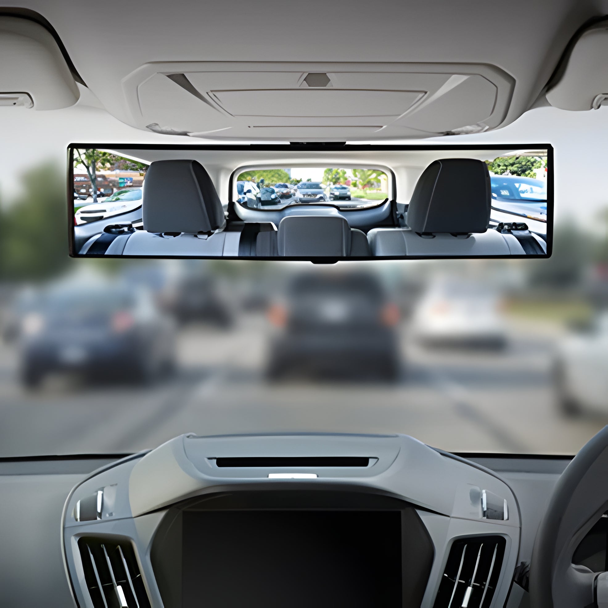 Convex Rearview Mirror with Clip On Rubber Clamps and Wide Angle View All Vera Mart