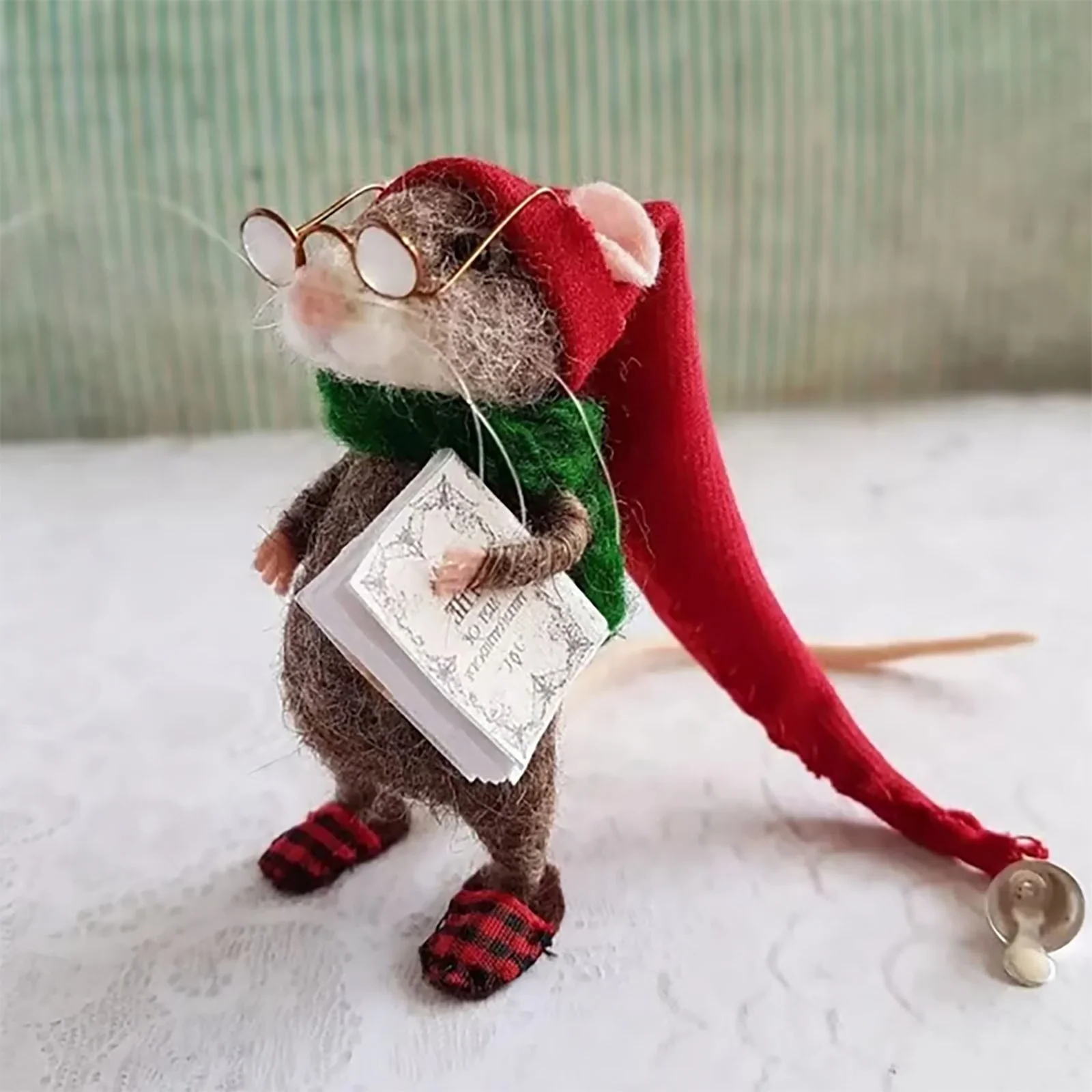 Needle Felting Mouse Craft Kit with Wool and Wire Frame for Holiday Decor All Vera Mart