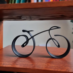 Wire Bicycle Sculpture with Black Metal Frame and Open Silhouette Design All Vera Mart