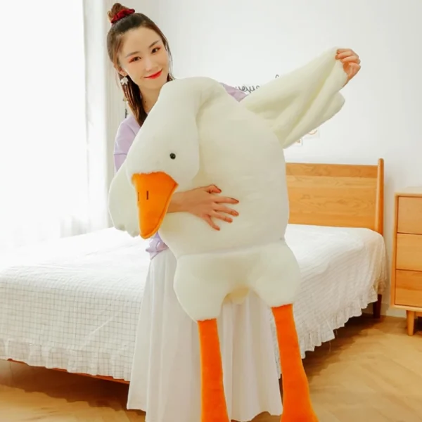 Giant Goose Body Pillow with Plush Fabric and PP Cotton Filling, 35.4 Inches All Vera Mart