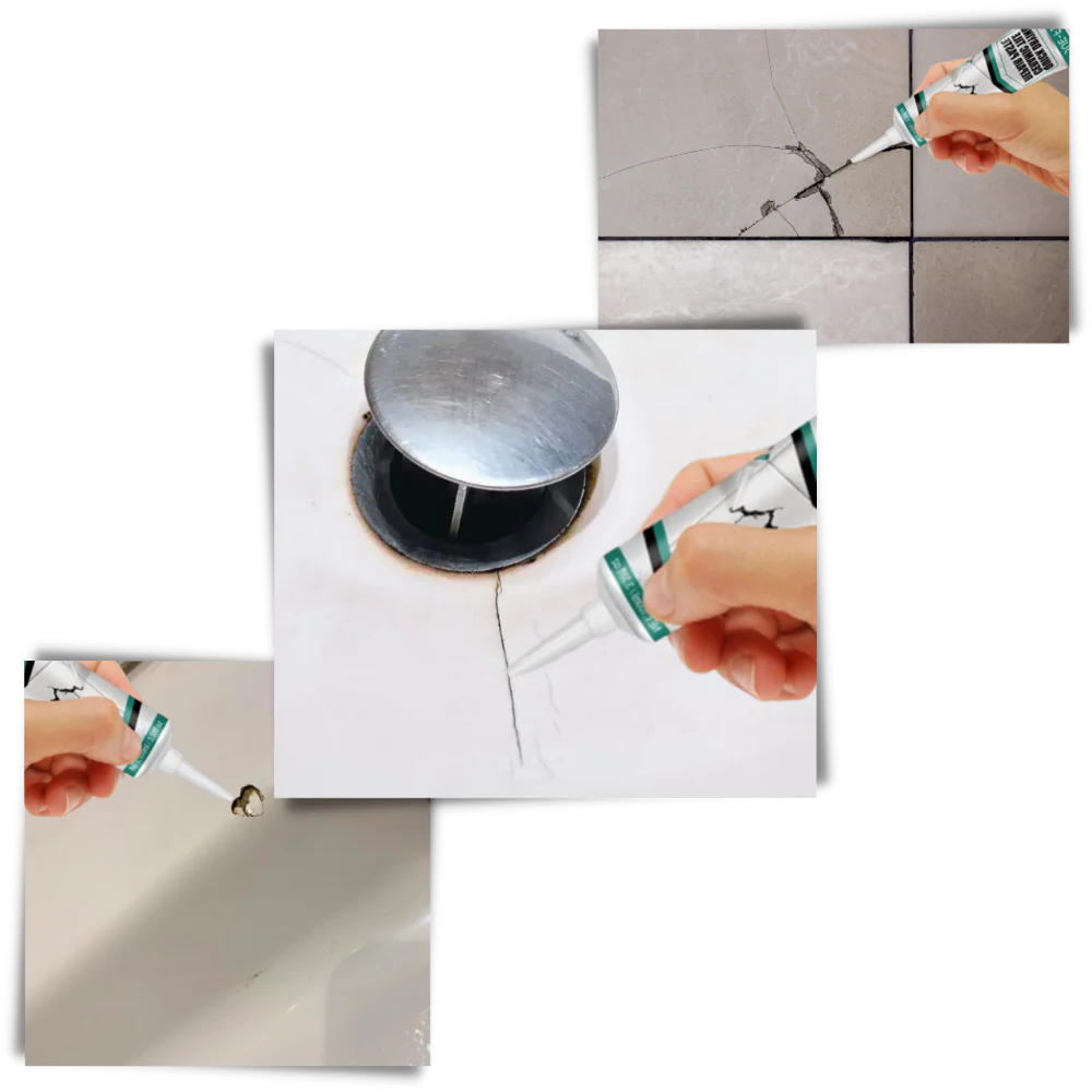 Ceramic Tile Repair Paste with Scraper Tool and Sandpaper, Waterproof Formula All Vera Mart