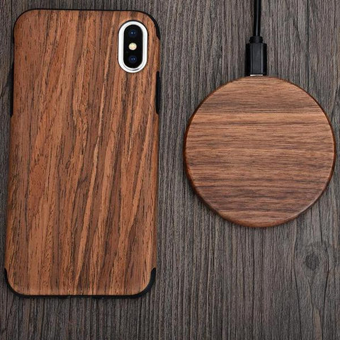 Qi Wireless Charging Pad with Bamboo Base and Fast Charging Support All Vera Mart