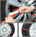 Nylon Tire Snow Chains with Cleated Grip and Easy Installation for 6.5-10.5in Tires All Vera Mart