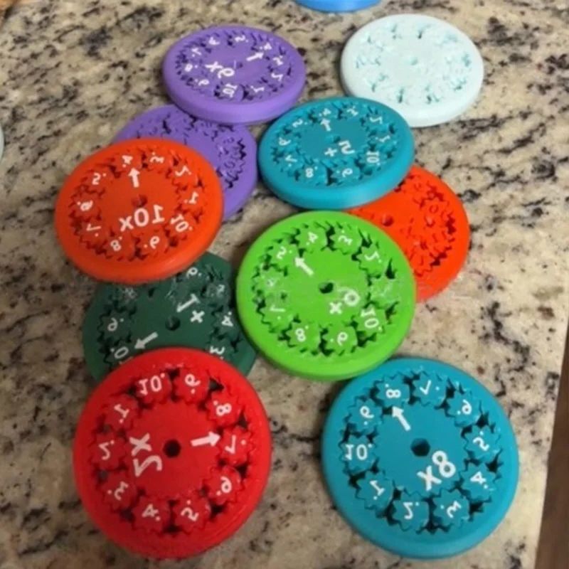 Fidget Spinner for Math Practice with Number Printing, Four Operations All Vera Mart
