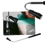 Extendable Magnetic Flashlight with Gooseneck and Pen Clip for Metal Retrieval All Vera Mart
