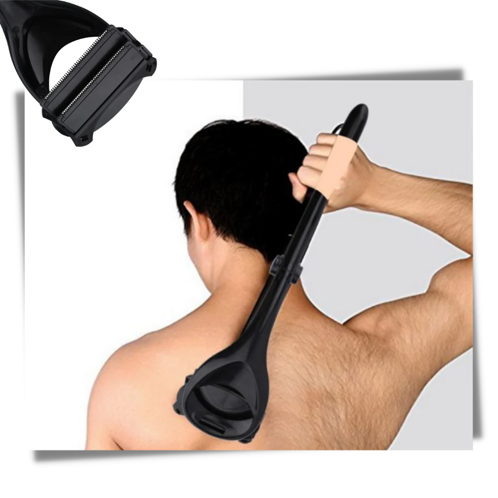 Extended Handle Body Shaver with Curved Blade Head and Replaceable Blades All Vera Mart