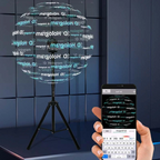 Floating 3D Hologram Projector with LED Fan and Adjustable Brightness All Vera Mart