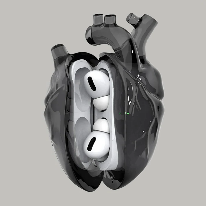 Heart Graphic Silicone Earbud Case with Shock Absorbing Protection and Dust Seal All Vera Mart