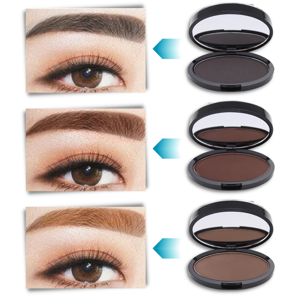 Eyebrow Stamp with Waterproof Powder and Blending Sponge, Two-Piece Set All Vera Mart