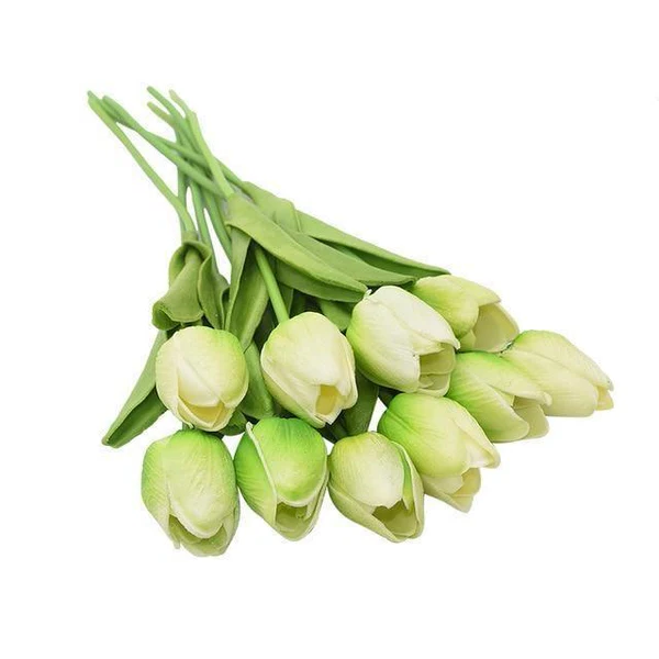 Artificial Tulip Stems with Realistic Petals and Flexible Design, 13.7 Inches All Vera Mart