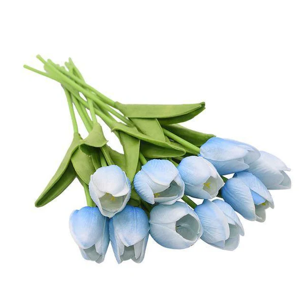 Artificial Tulip Stems with Realistic Petals and Flexible Design, 13.7 Inches All Vera Mart