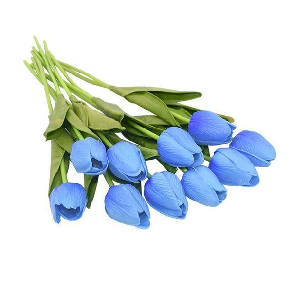 Artificial Tulip Stems with Realistic Petals and Flexible Design, 13.7 Inches All Vera Mart
