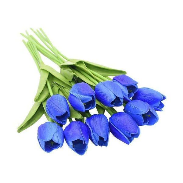 Artificial Tulip Stems with Realistic Petals and Flexible Design, 13.7 Inches All Vera Mart