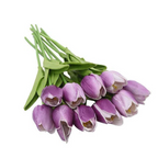 Artificial Tulip Stems with Realistic Petals and Flexible Design, 13.7 Inches All Vera Mart