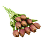 Artificial Tulip Stems with Realistic Petals and Flexible Design, 13.7 Inches All Vera Mart