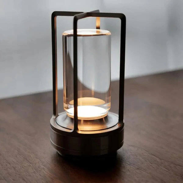 Rechargeable Table Lamp with Device Charging Port and Three Dimming Levels All Vera Mart