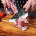 Alloy Blade Kitchen Knife with Cherry Wood Handle and Finger Notch Grip All Vera Mart