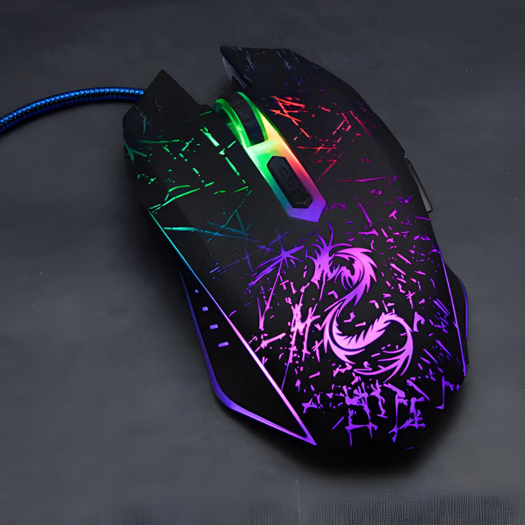 Wired Gaming Mouse with 3200 DPI Sensor and Six Programmable Buttons All Vera Mart