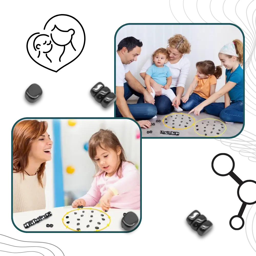 Magnetic Strategy Game with Adjustable Rope Boundary and Portable Storage Bag, Ages 6+ All Vera Mart