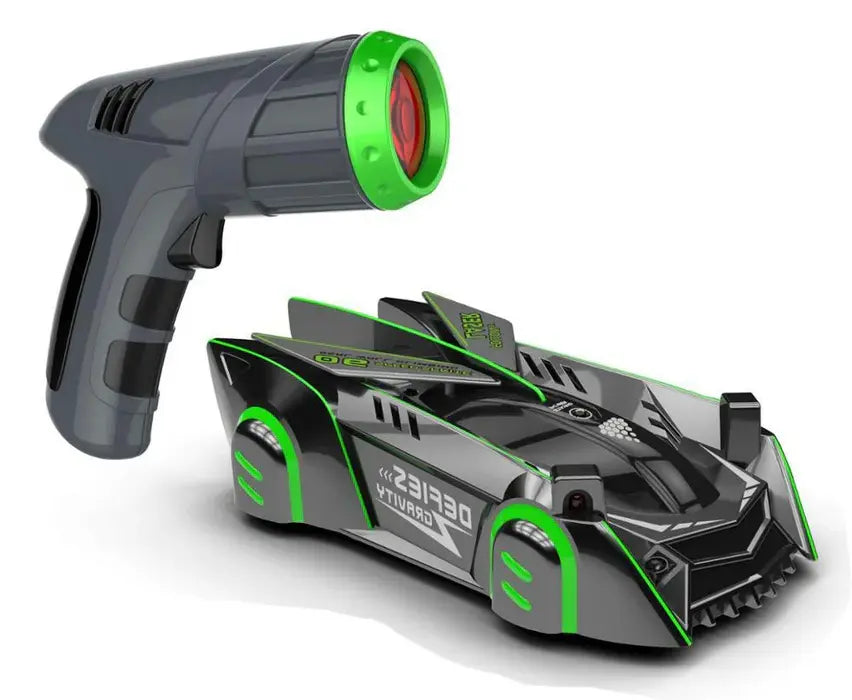 Wall Climbing RC Car with Laser Guided Remote and LED Lights, USB Rechargeable All Vera Mart