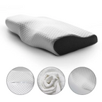 Memory Foam Contour Pillow with Breathable Cover and Spinal Alignment Support All Vera Mart